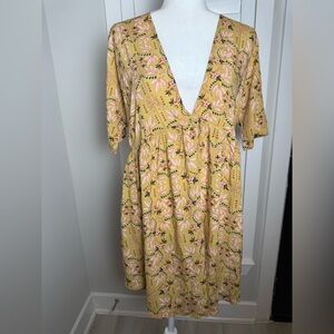 Natural Life Floral V-Neck Dress size XS